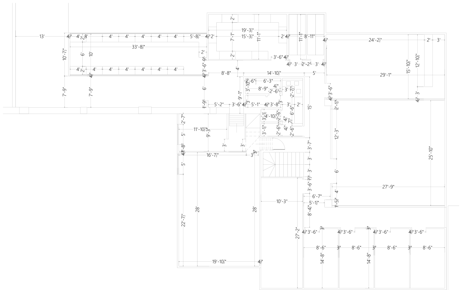 Proposed enlarged +14 foot customer-floor plan showing customer lounge, kitchen and service bar, gym, offices and prayer facilities